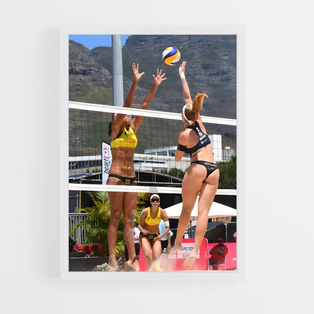 Poster Olympic beach compétitivité – affiche Beach-volley (vue 3)